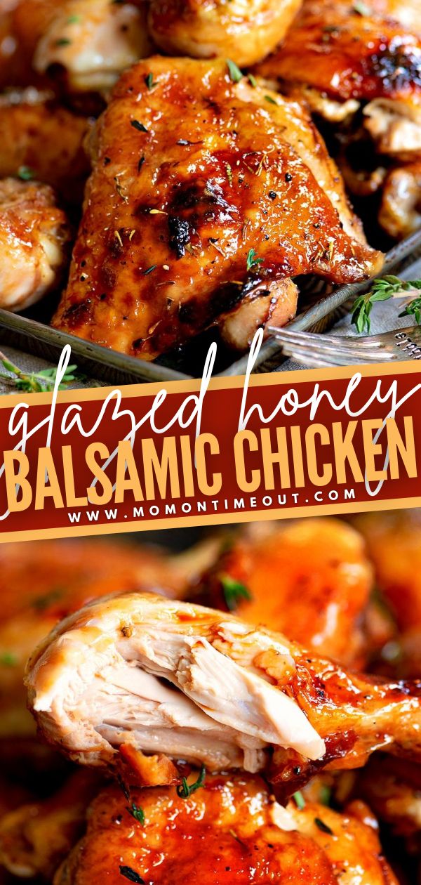 Balsamic chicken, Balsamic glaze recipes, Honey balsamic chicken