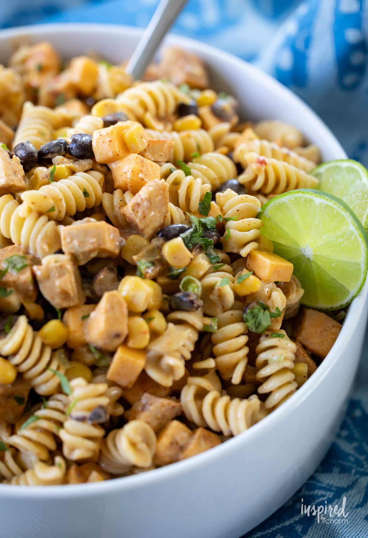 Southwest Chicken Pasta Salad with Creamy Lime Dressing