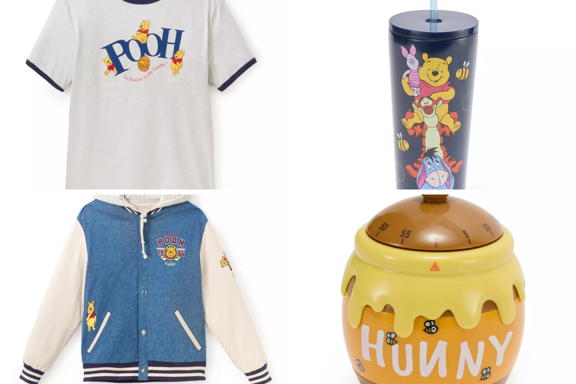 ‘Hunny’ Pot Kitchen Timer, Pooh Tumbler, Jacket, and T-Shirt Now Online