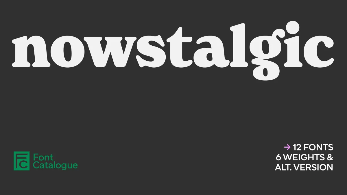 Nowstalgic Font Family by Font Catalogue