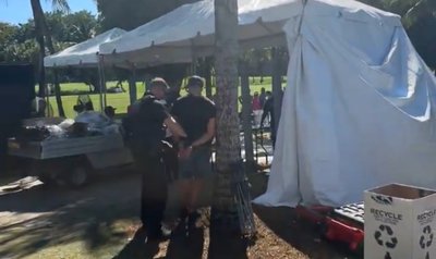 Secret Service Cuffs Protestor at Trump National Doral in Florida (VIDEO)
